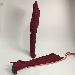 Lola Shoetique over the knee boots in color burgundy/garnet in size 6 brand new